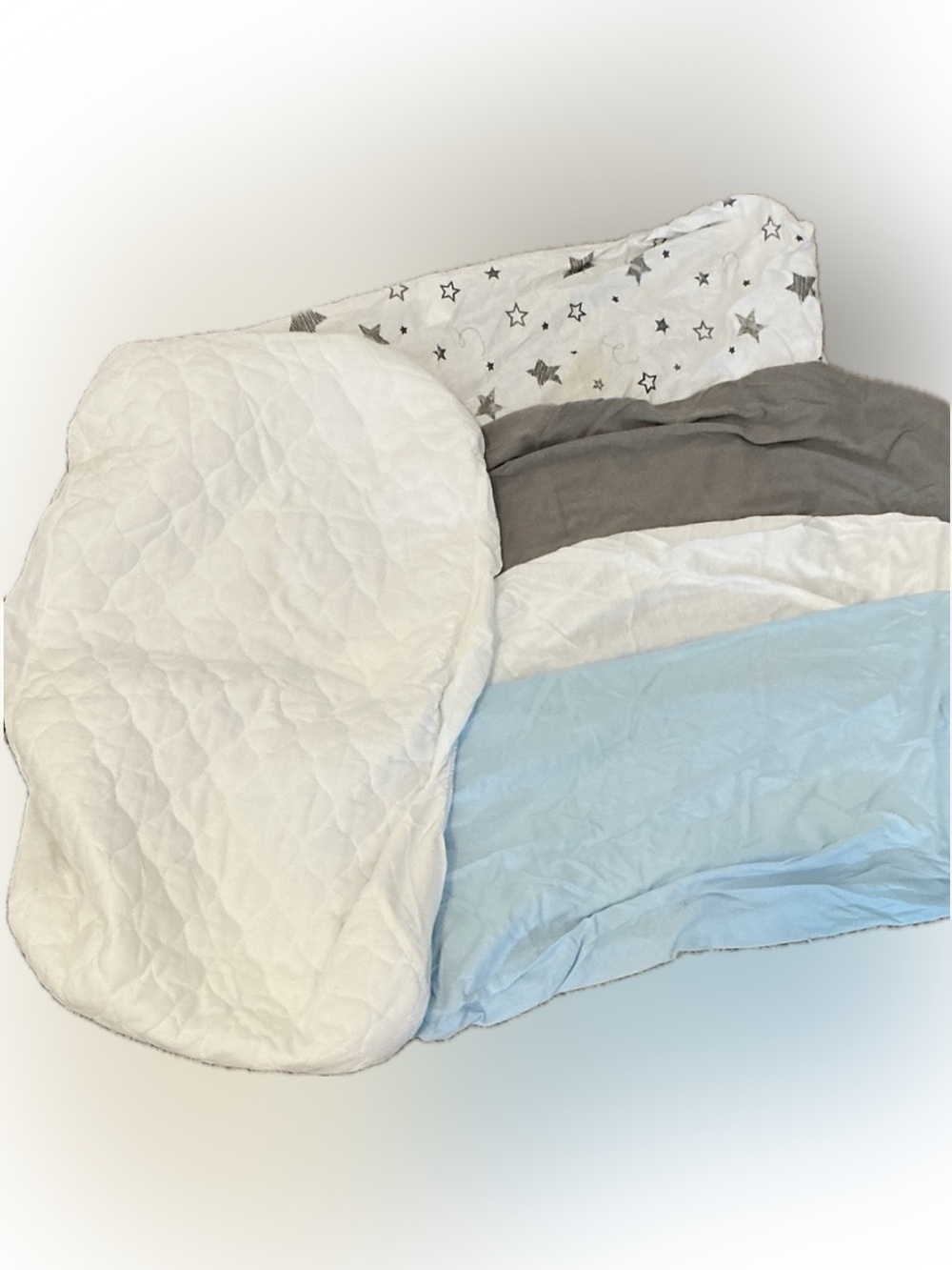 Baby Bassinet Bedding Set – 3 New Sheets + Star Sheet & Mattress Pad